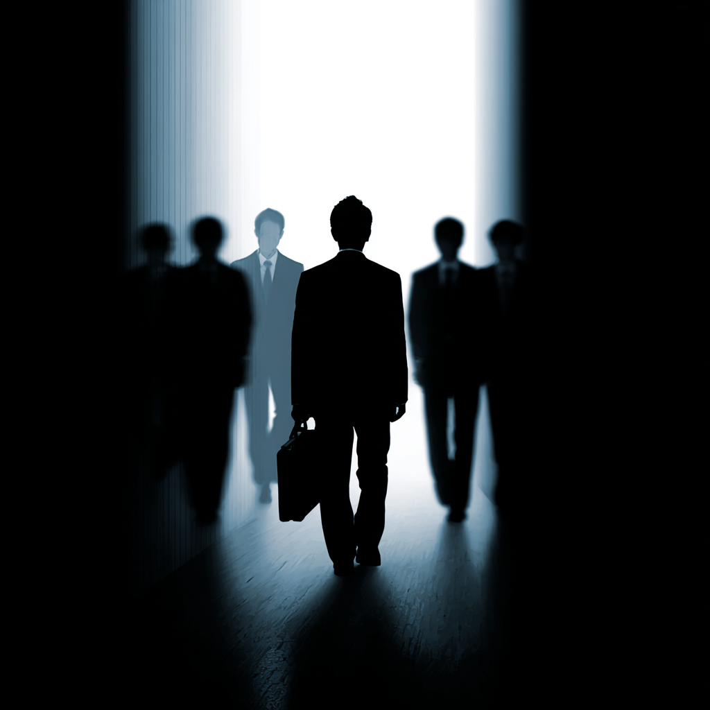 サラリーマンと武士のイメージイラスト